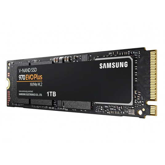 Samsung 970 Evo Plus 1000 Gt, SSD-liitäntä M.2 NVME, Kirjoitusnopeus 3300 MB/s, lukunopeus 3500 MB/s