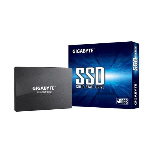 SSD|GIGABYTE|480GB|SATA 3.0|Kirjoitusnopeus 480 Mt/s|Lukunopeus 550 Mt/s|2,5"|MTBF 2000000 tuntia|GP-GSTFS31480GNTD