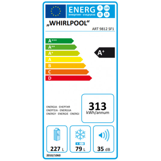 Sisäänrakennettu jääkaappi Whirlpool ART 9812 SF1