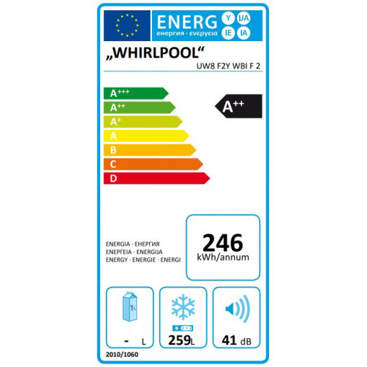 Pakastin Whirlpool UW8 F2Y WBI F 2