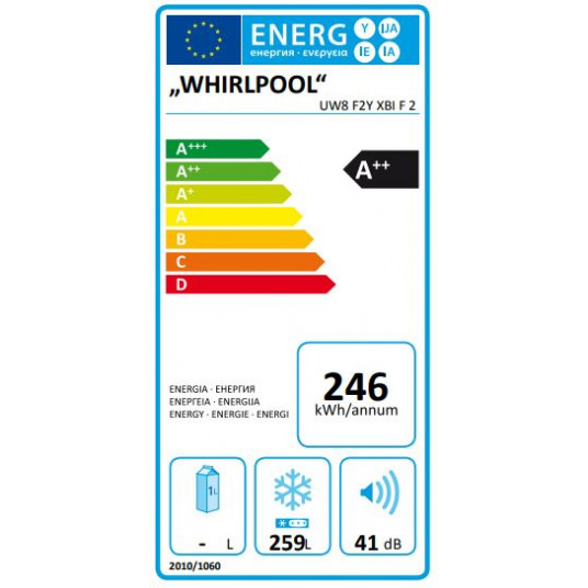 Pakastin Whirlpool UW8 F2Y XBI F 2