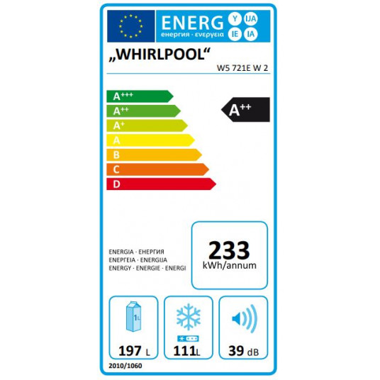 Jääkaappi Whirlpool W5 721E W 2