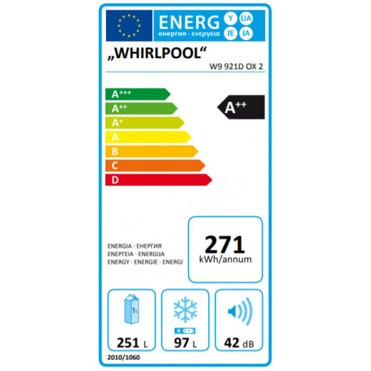 Jääkaappi Whirlpool W9 921D OX 2