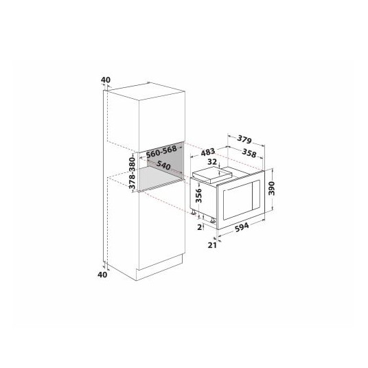 Mikroaaltouuni Whirlpool WMF250G