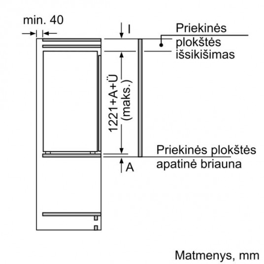 Sisäänrakennettu jääkaappi Bosch KIR41AFF0