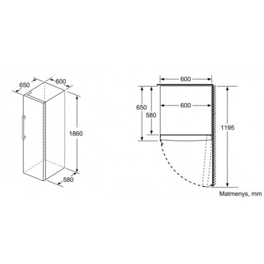 Pakastin Bosch GSN36AIDP