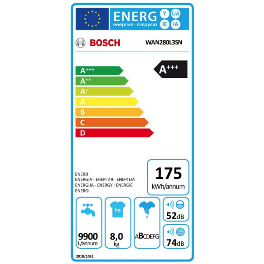 Pesukone Bosch WAN280L3SN