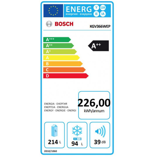 Jääkaappi Bosch KGV366WEP