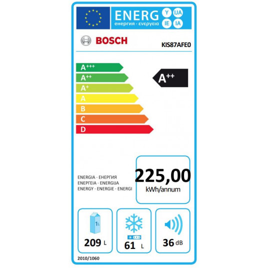 Sisäänrakennettu jääkaappi Bosch KIS87AFE0