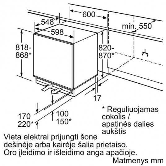 Pakastin Bosch GUD15ADF0