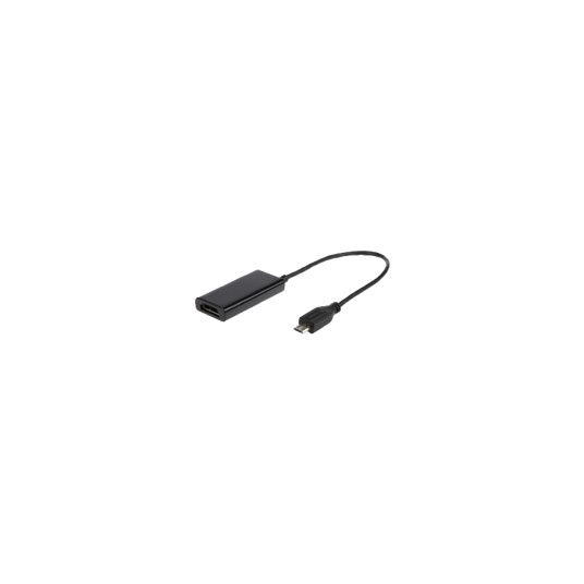 Sovitin GEMBIRD A-MHL-003 Gembird-sovitin MHL-- HDMI(F)+MICRO USB(BF)(11pin) älypuhelin televisioon HD+virtalähde