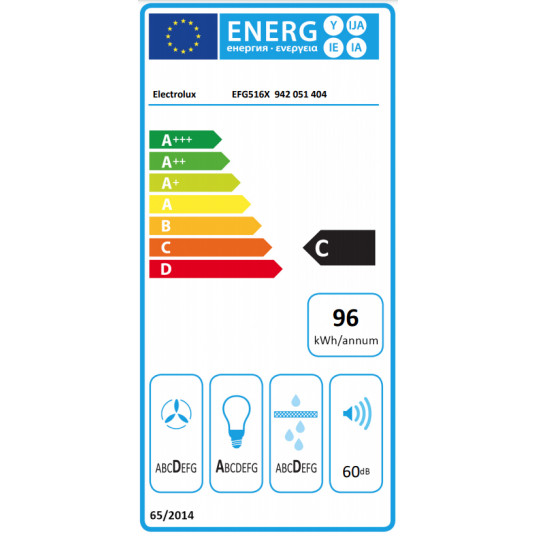 Sisäänrakennettu liesituuletin Electrolux EFG516X