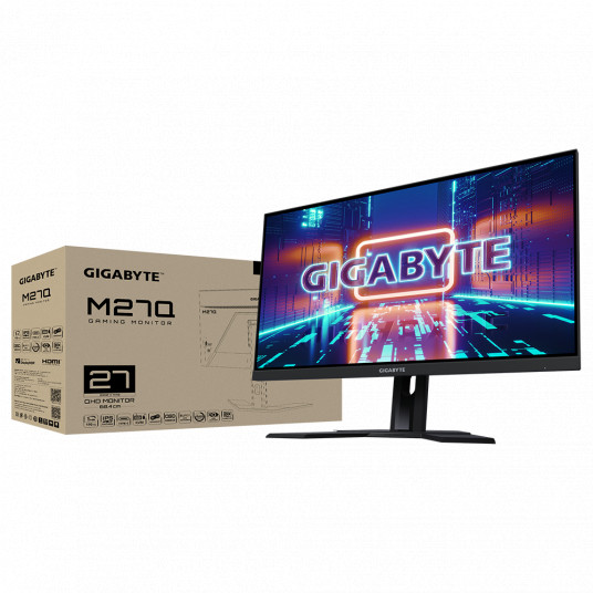 Näyttö GIGABYTE M27Q-EK, 27", IPS, QHD, 0,5 ms, 350 cd/m², 170 Hz, musta