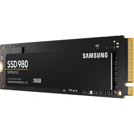 Samsung V-NAND SSD 980 250 Gt, SSD-muoto M.2 2280, SSD-liitäntä M.2 NVME, Kirjoitusnopeus 1300 MB/s, lukunopeus 2900 MB/s