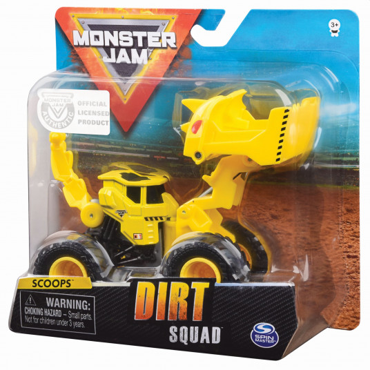 MONSTER JAM puskutraktori 1:64 Dirt Squad, lajitelma, 6055226