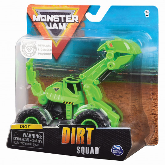 MONSTER JAM puskutraktori 1:64 Dirt Squad, lajitelma, 6055226