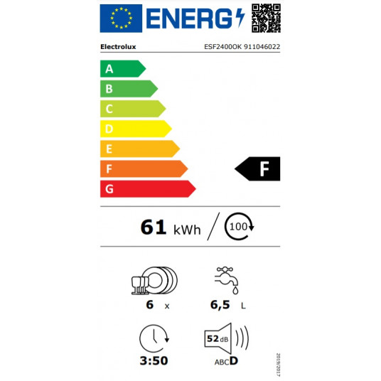 Miniastianpesukone Electrolux ESF2400OK