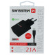Swissten Travel Smart Ic 2x USB 2.1A + kaapeli USB - salama 1,2 m czarny