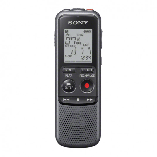 Sony ICD-PX240 musta, harmaa, MP3-toisto, LCD-näyttö, MAX. TALLENNUSAIKA MP3 8KBPS (MONAURALINEN) 1043 Hs 0 MinMAX. TALLENNUSAIKA MP3 48KBPS (MONAURALINEN) 173 Hs 0 MinMAX. TALLENNUSAIKA MP3 128KBPS65 h 10 minMAX. TALLENNUSAIKA MP3 192KBPS43 h 25 min min