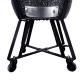 Kamado Grilli BIGGRILL 23,5" musta + monitoiminen 2 vyöhykejärjestelmä + teräksinen tuhkanpuhdistustyökalu + grillin kansi + keraaminen kananpidin