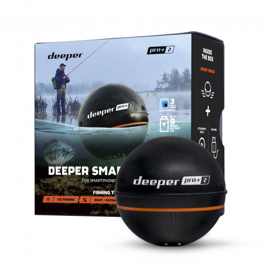 Kaikuluotain Deeper Smart Sonar PRO+2 Sonar, musta