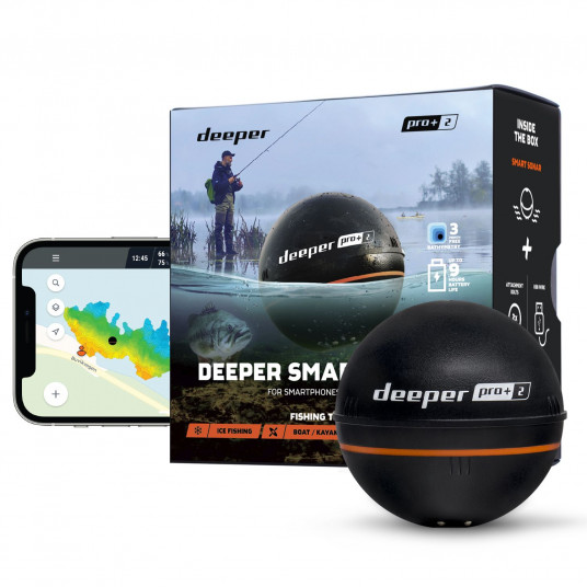 Kaikuluotain Deeper Smart Sonar PRO+2 Sonar, musta