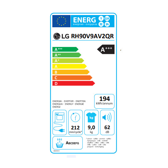 Kuivausrumpu LG RH90V9AV2QR