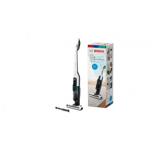 Bosch Pölynimuri Athlet ProHygienic 28Vmax BCH86HYG2 Langaton käyttö, Handstick, 25,5 V, Käyttöaika (max) 60 min, Valkoinen, Takuu 24 kuukautta