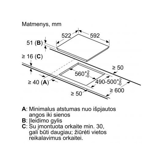 Induktioliesi BOSCH PIE631BB5E