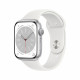 Älykello Apple Watch Series 8 GPS, 45 mm hopea alumiinikotelo valkoisella urheilurannekkeella - tavallinen MP6N3UL/A