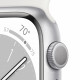 Älykello Apple Watch Series 8 GPS, 45 mm hopea alumiinikotelo valkoisella urheilurannekkeella - tavallinen MP6N3UL/A