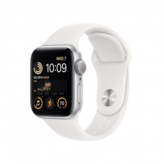 Älykello Apple Watch SE GPS + Cellular 44mm Silver Aluminium Case with White Sport Band - 2nd Gen MNQ23UL/A