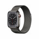 Älykello Apple Watch Series 8 GPS, 41 mm LTE grafiitti ruostumaton teräskuori grafiitti Milanese Loop MNJM3UL/A