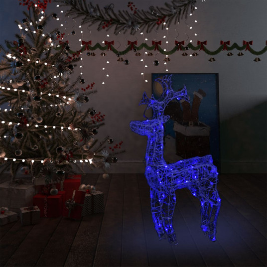 Joulukoristeet peura, 60x16x100cm, akryyli, 90 LED-valoa