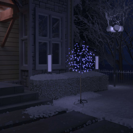 Joulukuusi LED-valoilla, 150cm, kirsikankukkia
