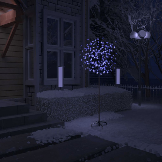 Joulukuusi LED-valoilla, 180cm, kirsikankukkia