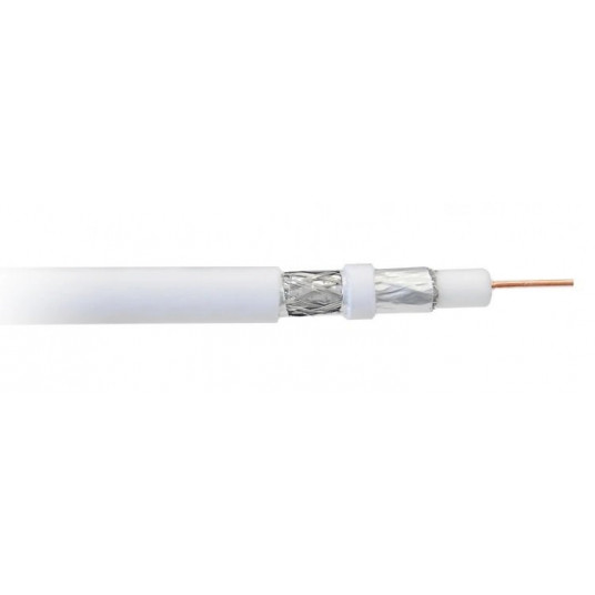 Libox Kabel koaksiaali PCC80 100m koaksiaalikaapeli RG-6/U valkoinen