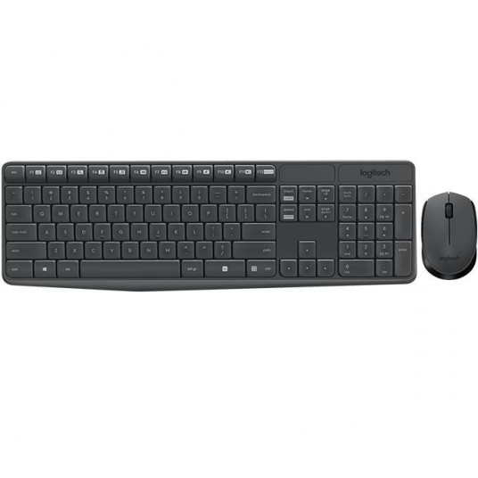 Näppäimistö ja hiirisarja Logitech MK235 Wireless Keyboard & Mouse, EN/RU