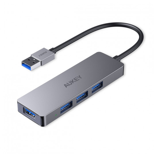 AUKEY CB-H36 alumiini HUB USB-A | Ultra Slim | 4in1 | 4xUSB 3.0 | 5 Gbps