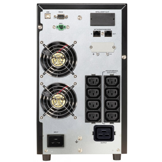 PowerWalker VFI 3000 CG PF1 kaksoismuunnos (online) 3 kVA 3000 W 9 AC lähtö(ä)