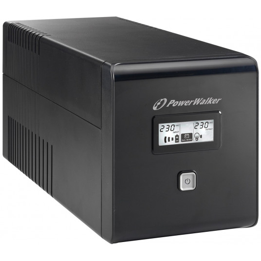 PowerWalker VI 1000 LCD 1 kVA 600 W 4 AC lähtö(ä)