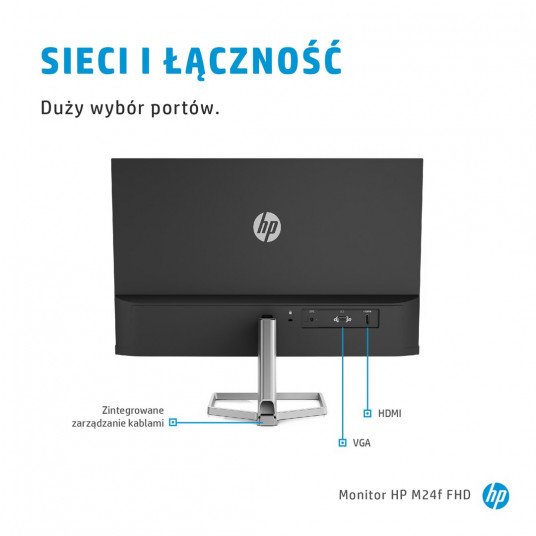 HP M24f FHD -näyttö 60,5 cm (23,8") 1920 x 1080 pikseliä "Full HD" musta, hopea