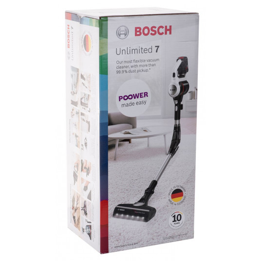 Bosch BBS711W pölynimuri / sähköharja pussiton 0,3 L musta, ruostumaton teräs, valkoinen