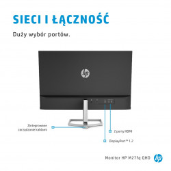 HP M27fq 68,6 cm (27") 2560 x 1440 pikseliä Quad HD LED hopea