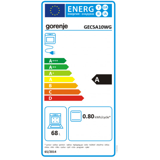 Sähköliesi sähköuunilla Gorenje GEC5A10WG