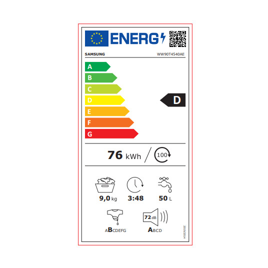 Pyykinpesukone Samsung WW90T4540AE/LE