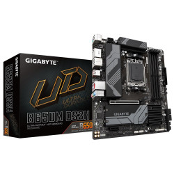 Gigabyte B650M DS3H 1.0 M/B Prosessoriperhe AMD, Prosessorikanta AM5, DDR5 DIMM, Muistipaikat 4, Tuetut kiintolevyliitännät SATA, M.2, SATA-liittimien määrä 4, Piirisarja B650, Micro ATX