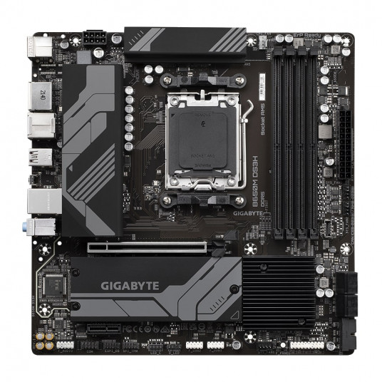 Gigabyte B650M DS3H 1.0 M/B Prosessoriperhe AMD, Prosessorikanta AM5, DDR5 DIMM, Muistipaikat 4, Tuetut kiintolevyliitännät SATA, M.2, SATA-liittimien määrä 4, Piirisarja B650, Micro ATX