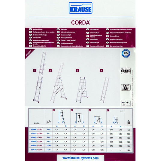 Krause Corda 3X6 yleistikkaat 4,85 m