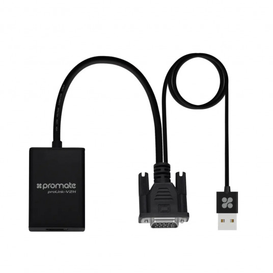 PROMATE proLink-V2H VGA-HDMI-muunnin / USB-ääni